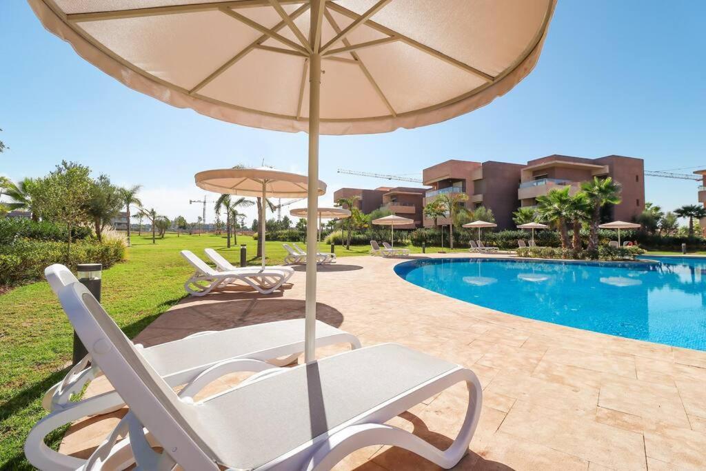Cosy Appartemt Vue Sur Golf Et Montagne Marrakesch Exterior foto